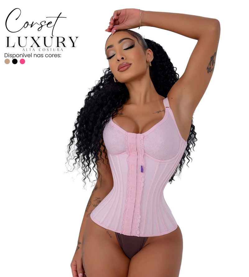 Corset Luxury Alta Costura Busto Pré Moldado